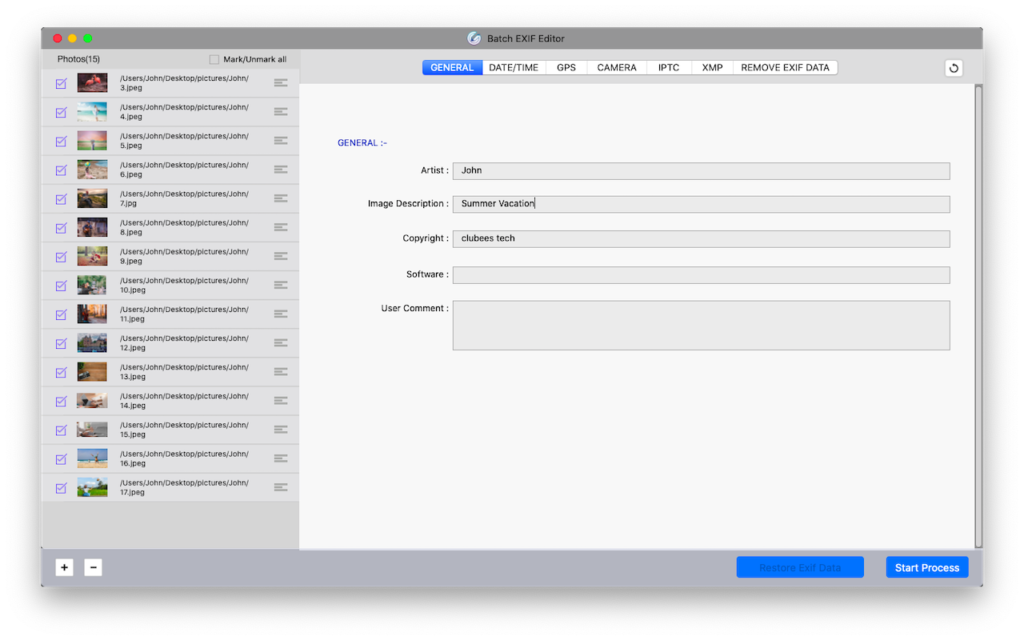 BATCH EXIF EDITOR 